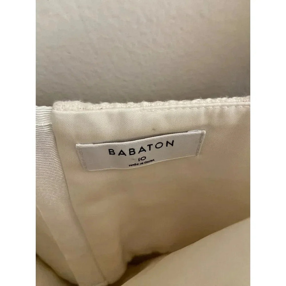 Aritzia Babaton NWT Giselle Times Ivory Tweed Fitted Cropped Bustier Top Size 10 - Picture 7 of 13